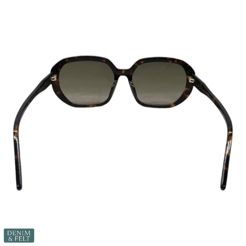 NEW Jimmy Choo Karly Havana Square Oversized Gradient Luxury Designer Sunglasses